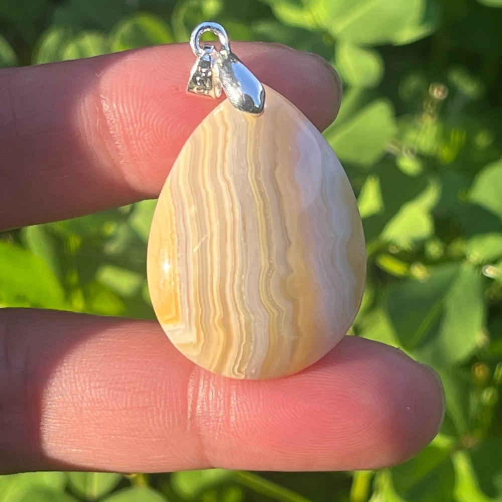 Sterling silver cute crazy lace agate pendant 1429 - Picture 6 of 7